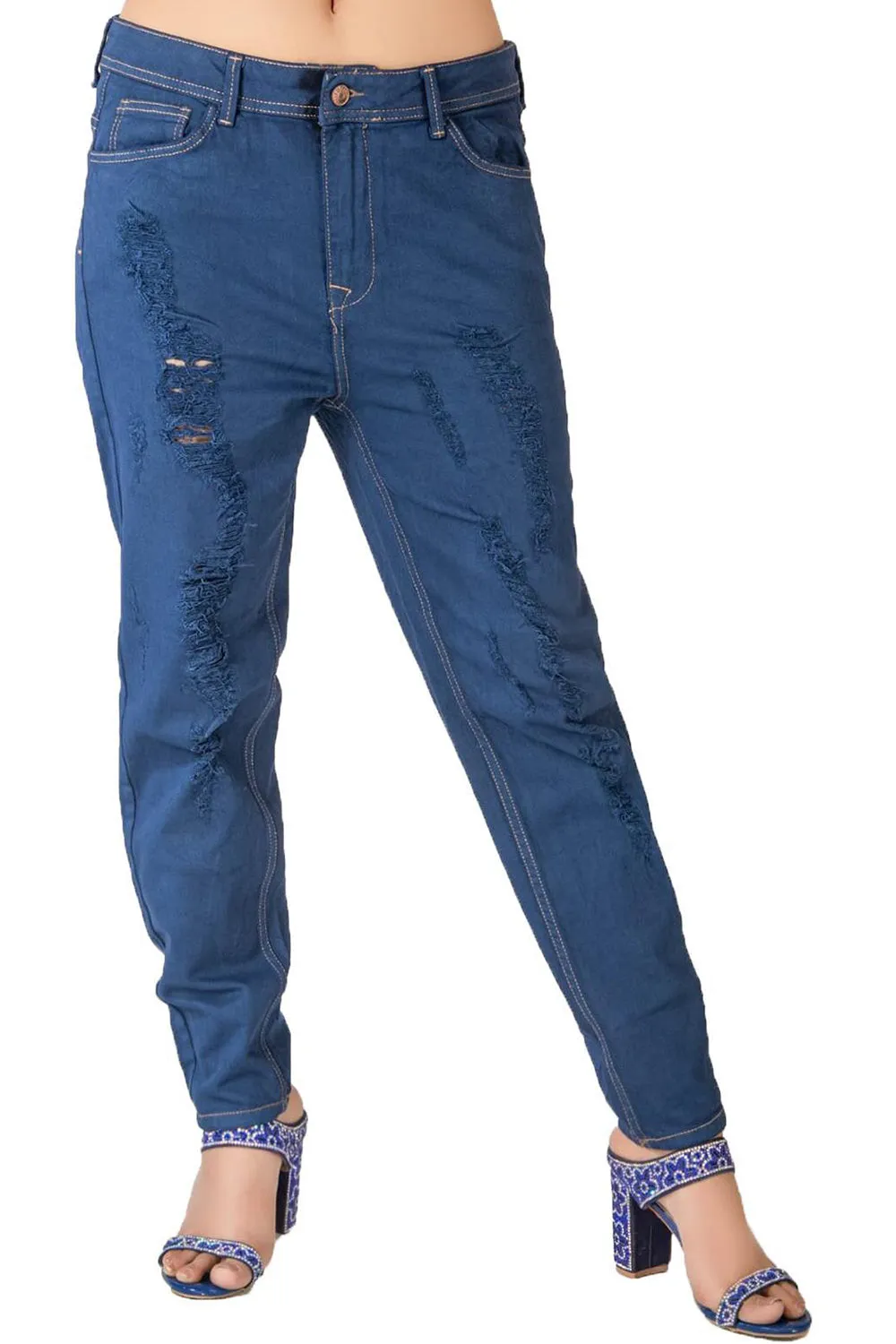 Ladies Ripped Stretch Jeans - 5/10/20 Pack