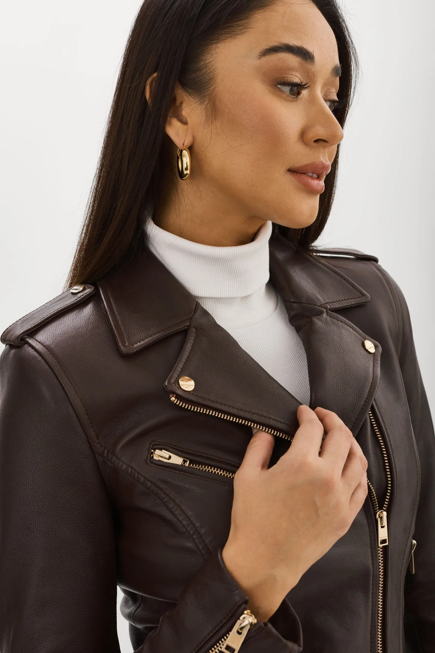 Lamarque Mellie Leather Biker Jacket