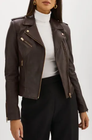 Lamarque Mellie Leather Biker Jacket