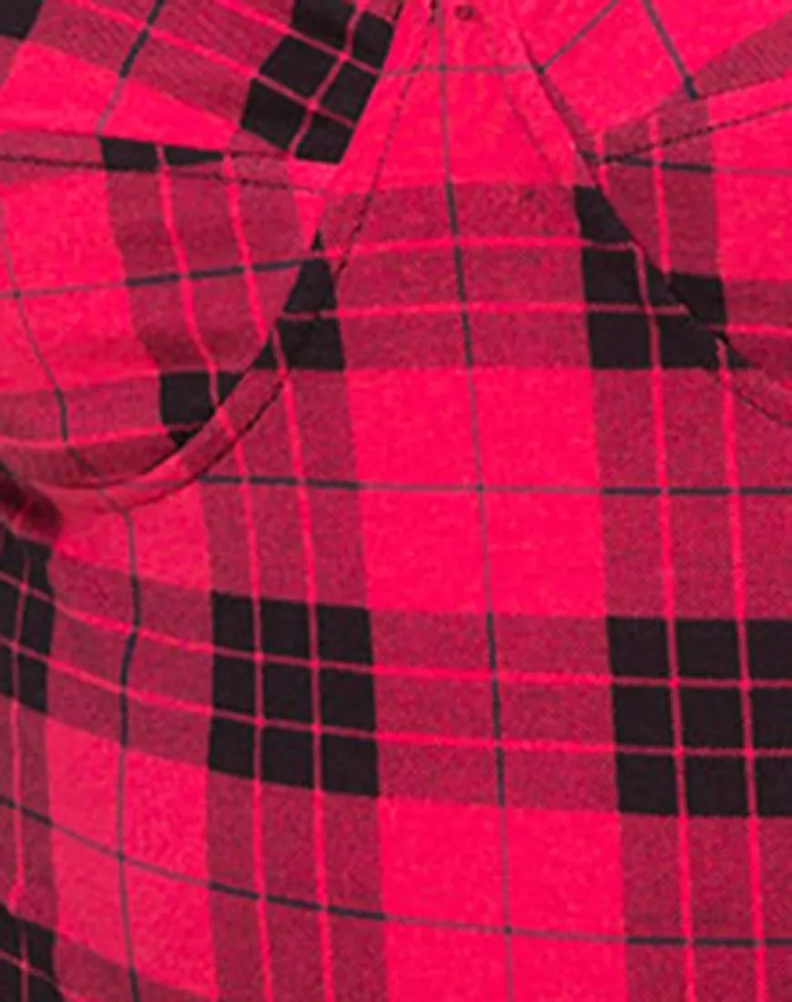Lantas Bodice in Winter Plaid Red Black