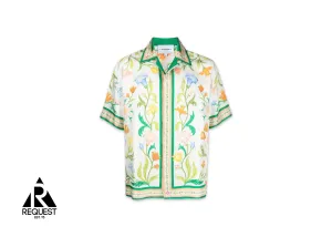L’Arche Fleure Printed Silk Shirt "Multi"