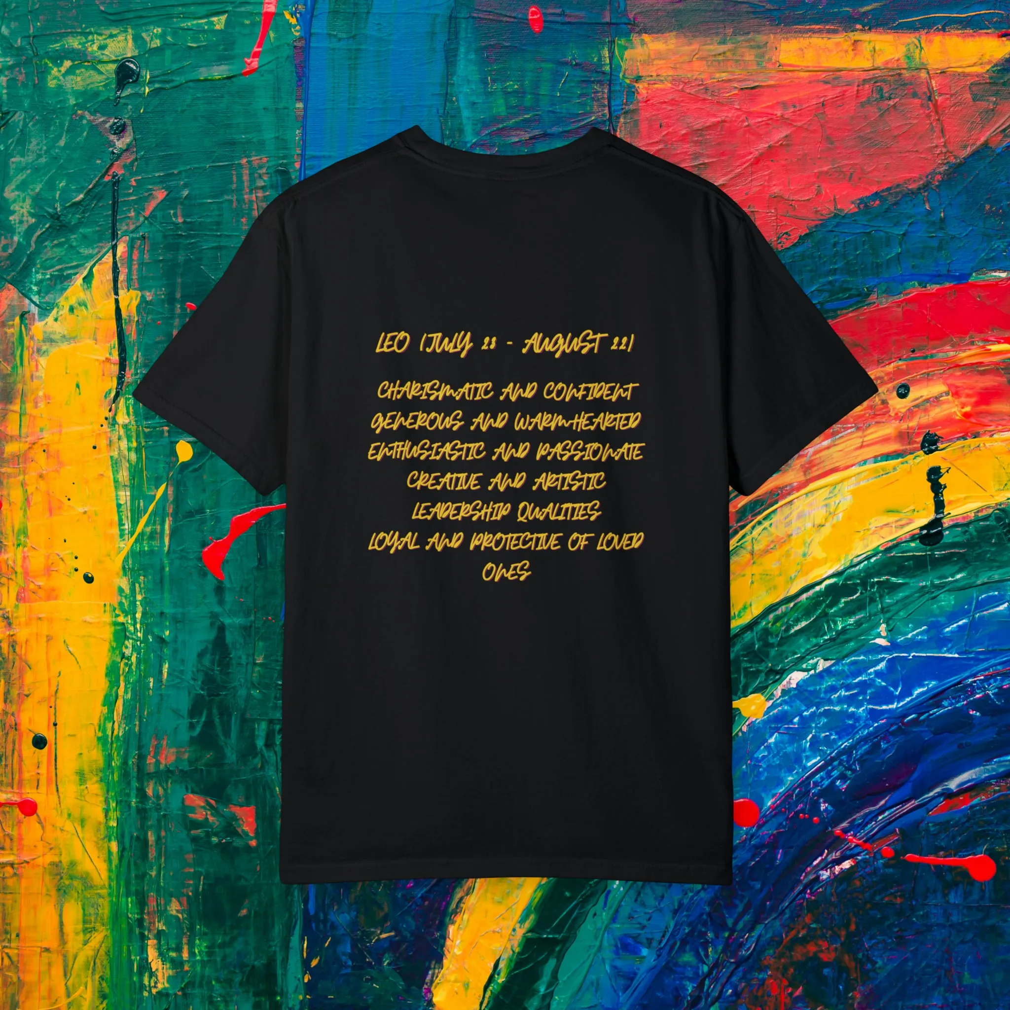 LEO Watercolor Unisex Garment-Dyed T-shirt