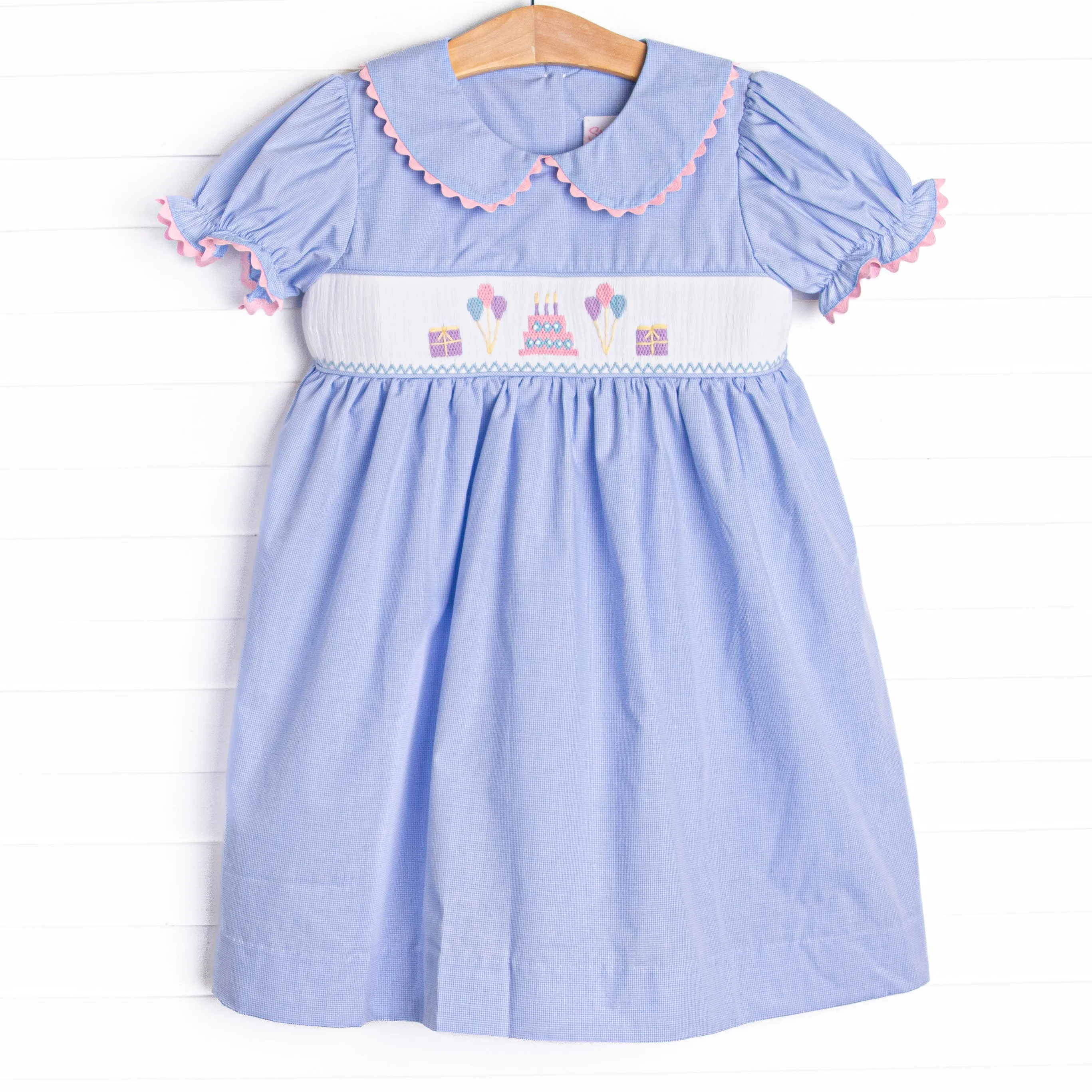 Let's Celebrate Smocked Dress, Blue