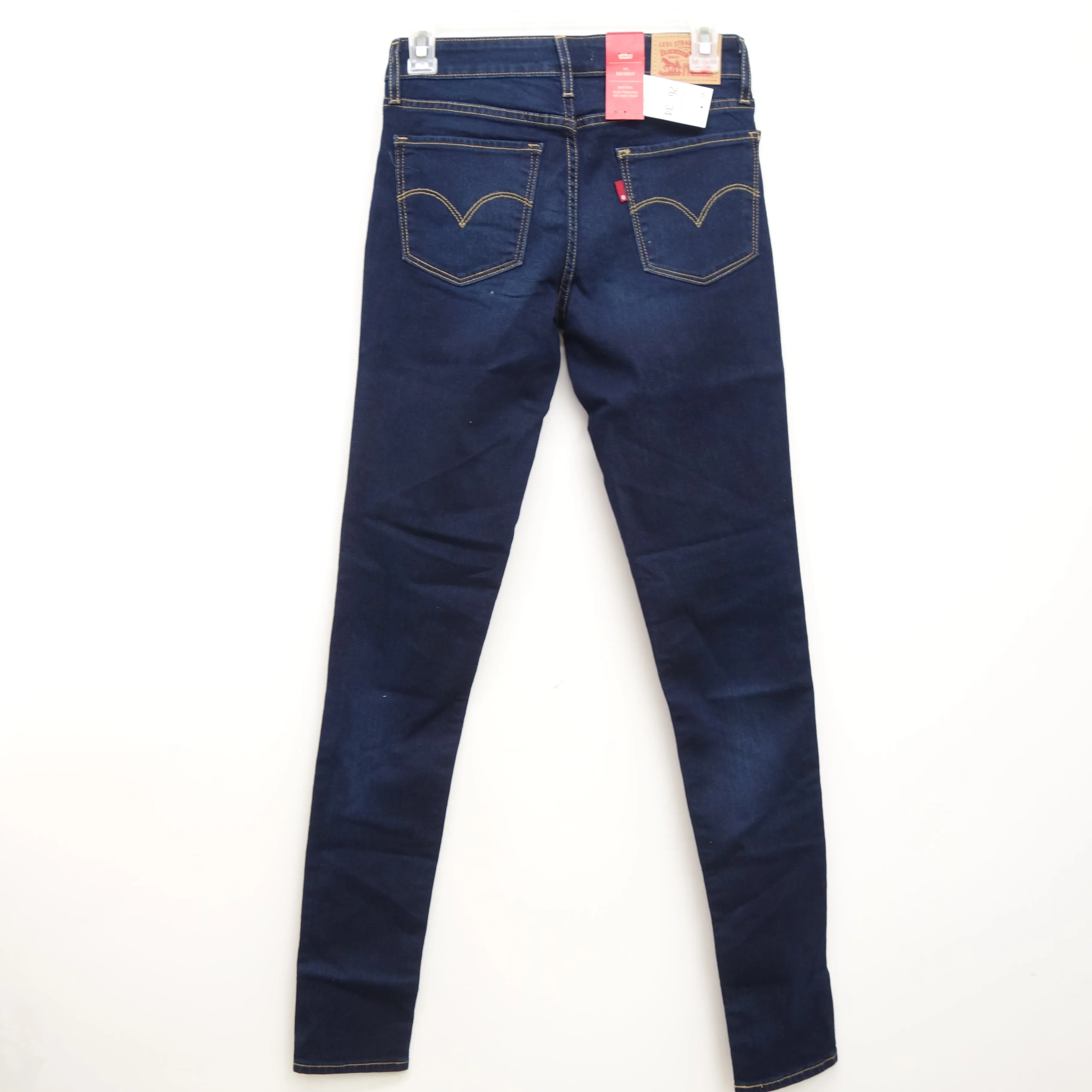 Levi's 710 0025 Super Skinny Dark Wash Denim Jeans Size 2L / 26 x 34