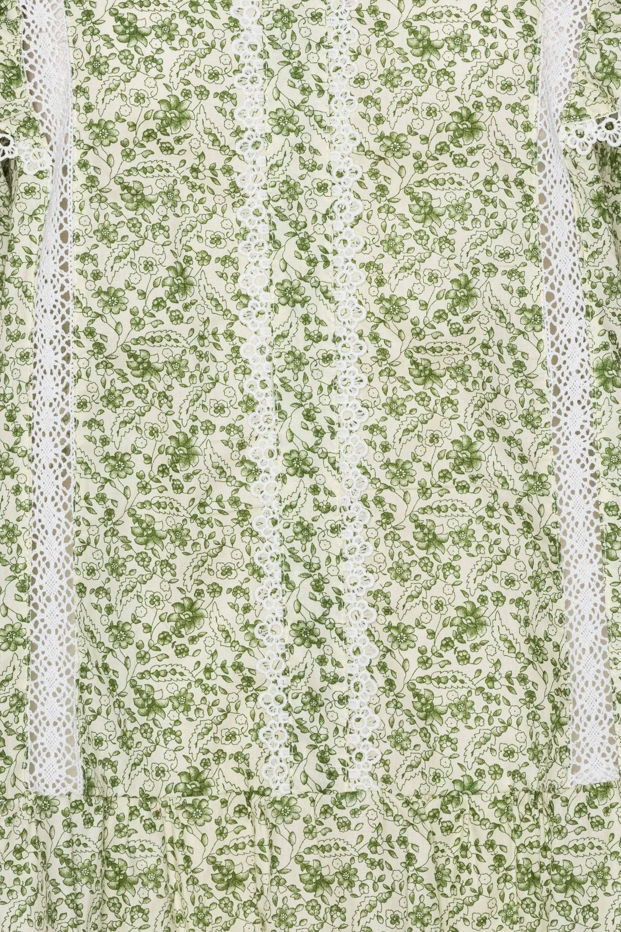 LiaIC Kjole - Grønt Blomsterprint