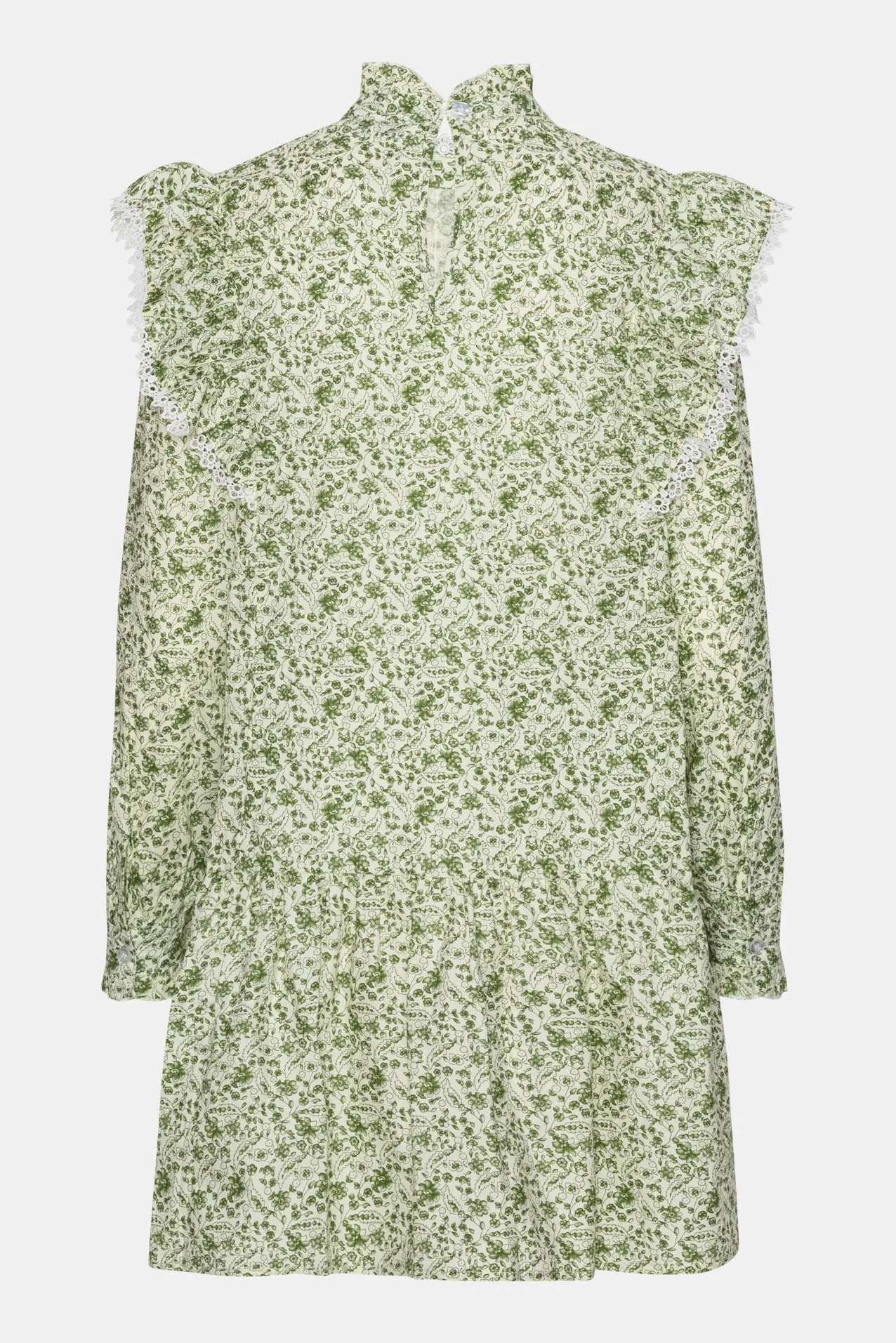 LiaIC Kjole - Grønt Blomsterprint