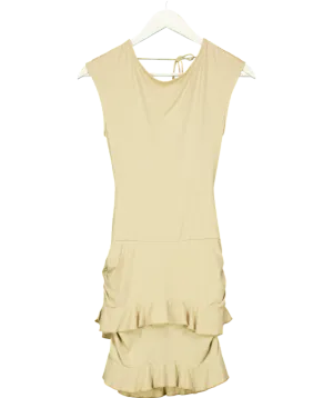 Lioness Beige Oui Oui Mini Dress UK 6