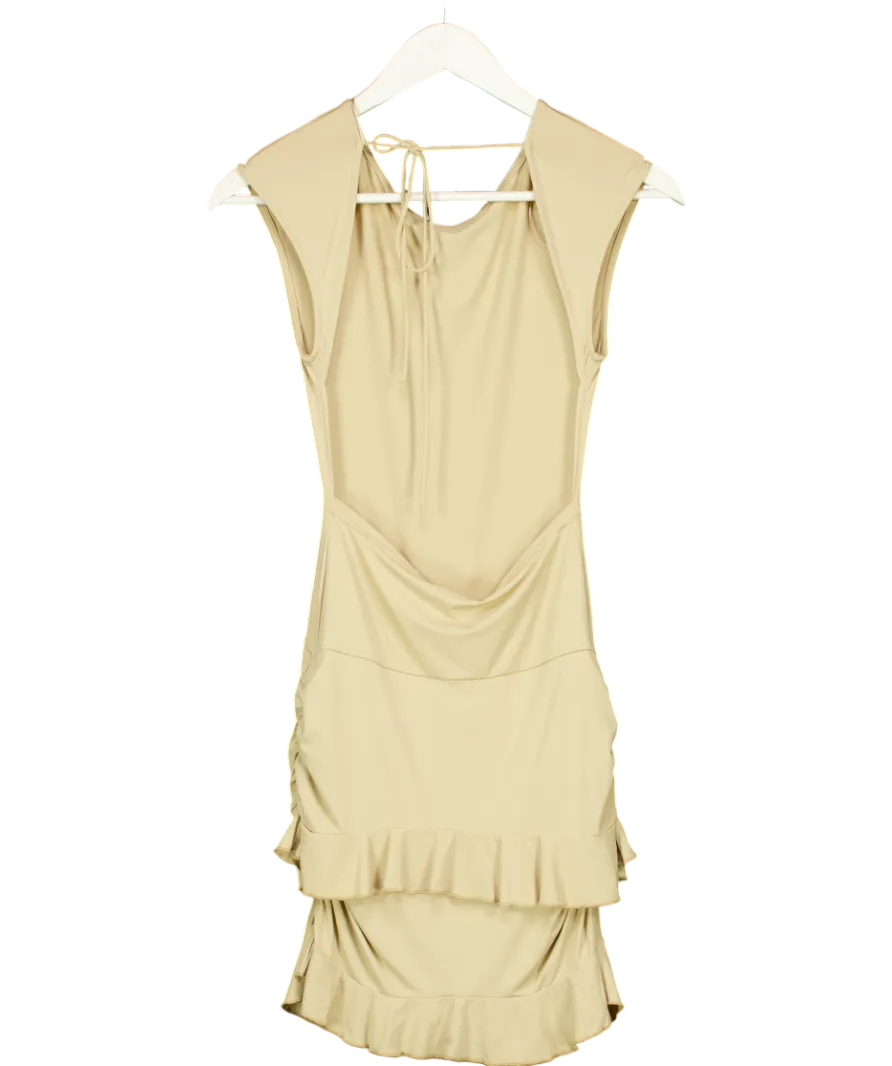 Lioness Beige Oui Oui Mini Dress UK 6