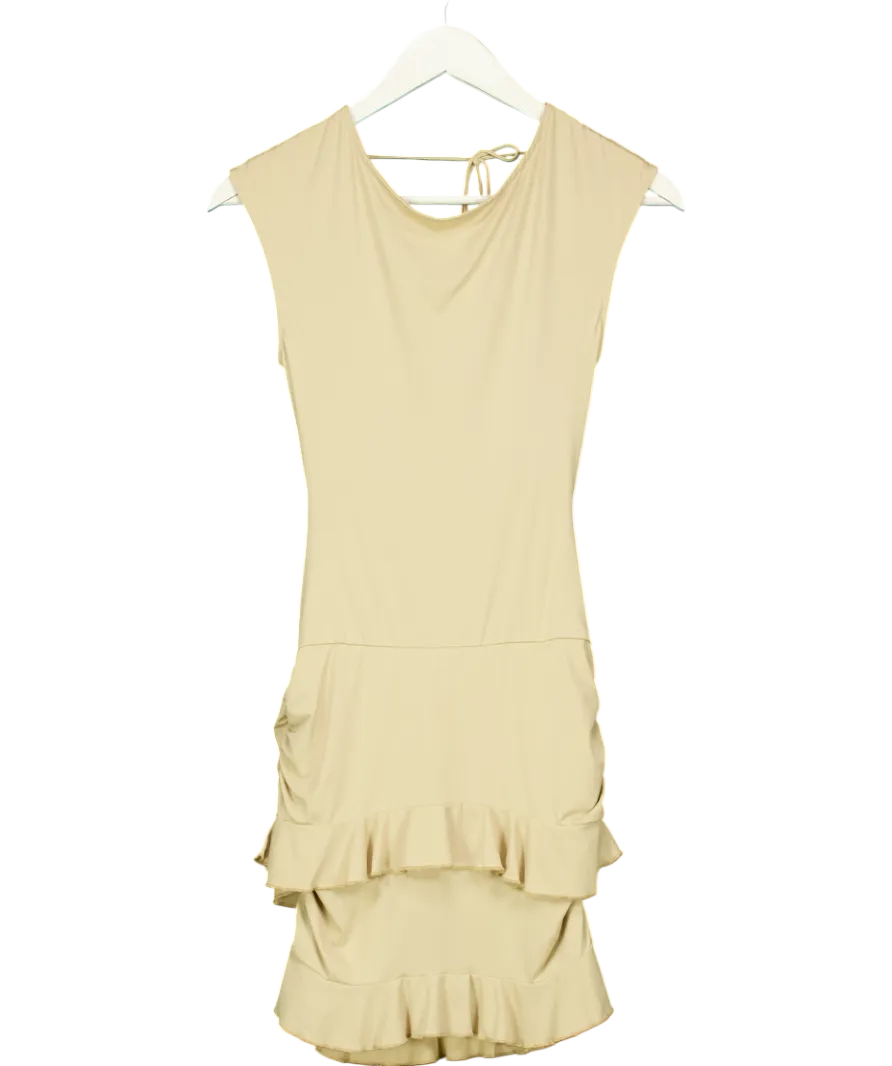 Lioness Beige Oui Oui Mini Dress UK 6