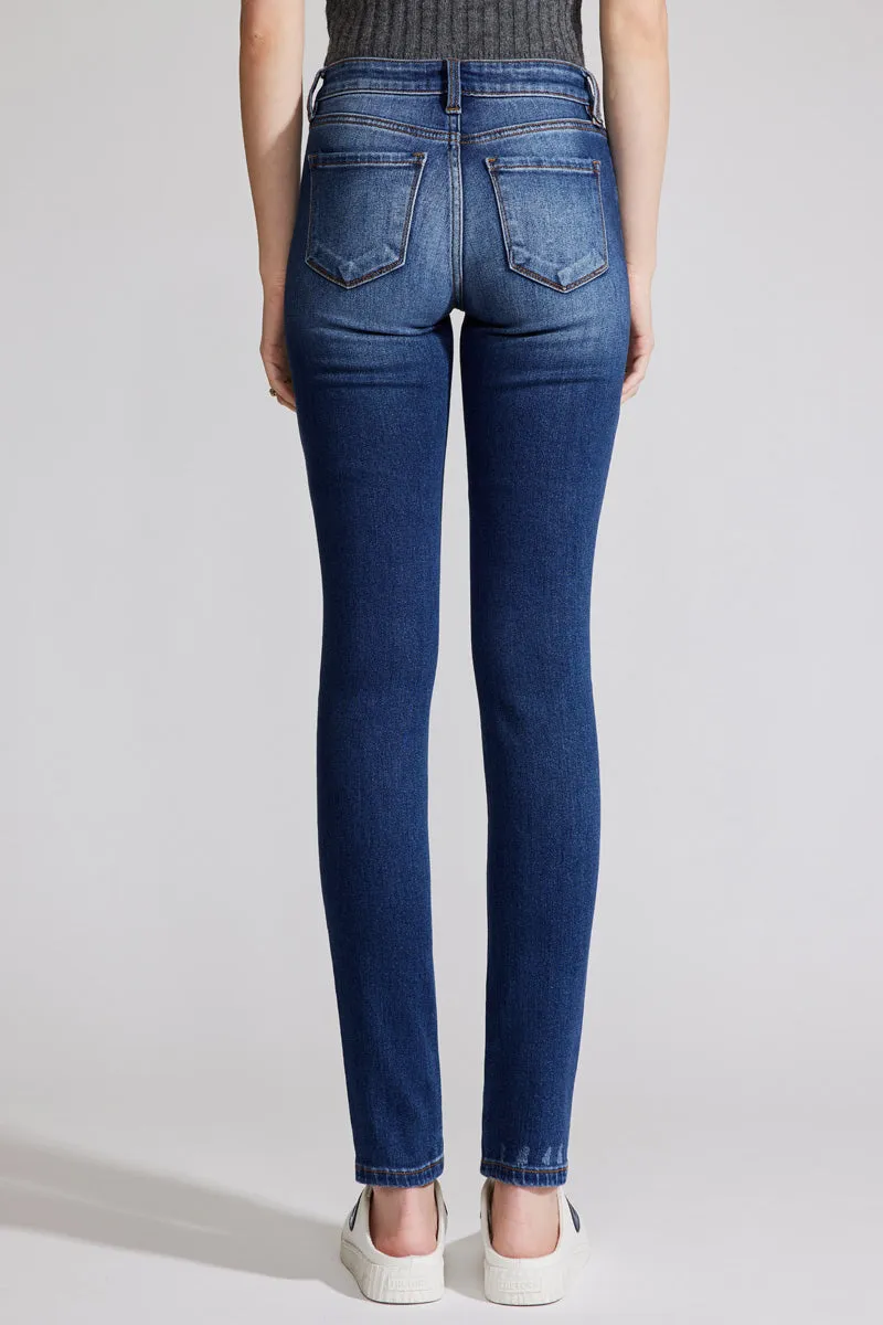 Luna Premier Mid Rise Super Skinny Jeans