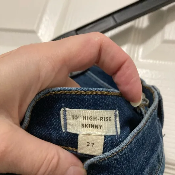 Madewell 10” High Rise Skinny Kingston Wash Denim Jeans
