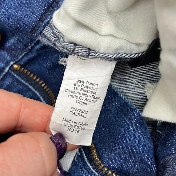 Madewell 10” High Riser Skinny skinny jeans raw hem medium wash size 25