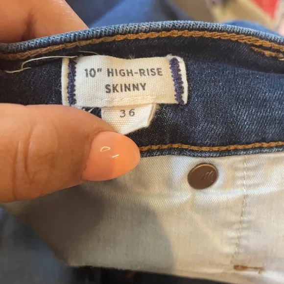 Madewell 10” High Rose Skinny Jeans in Danny Wash