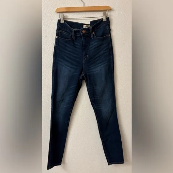 Madewell 10&quot; High-Rise Skinny Jeans dark wash size 28