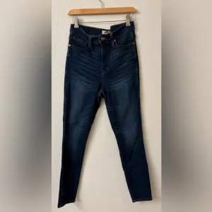 Madewell 10&quot; High-Rise Skinny Jeans dark wash size 28
