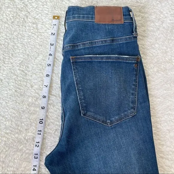 MADEWELL 10&quot; High-Rise Skinny Jeans Wash: Button-Front TENCEL™ Denim Edition