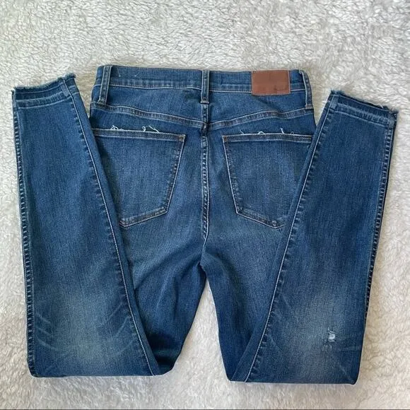 MADEWELL 10&quot; High-Rise Skinny Jeans Wash: Button-Front TENCEL™ Denim Edition
