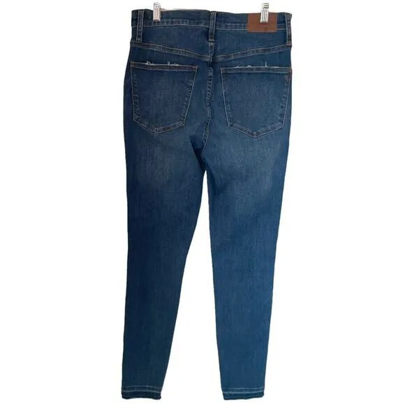 MADEWELL 10&quot; High-Rise Skinny Jeans Wash: Button-Front TENCEL™ Denim Edition