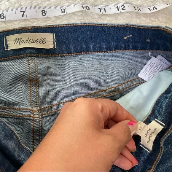 MADEWELL 10&quot; High-Rise Skinny Jeans Wash: Button-Front TENCEL™ Denim Edition