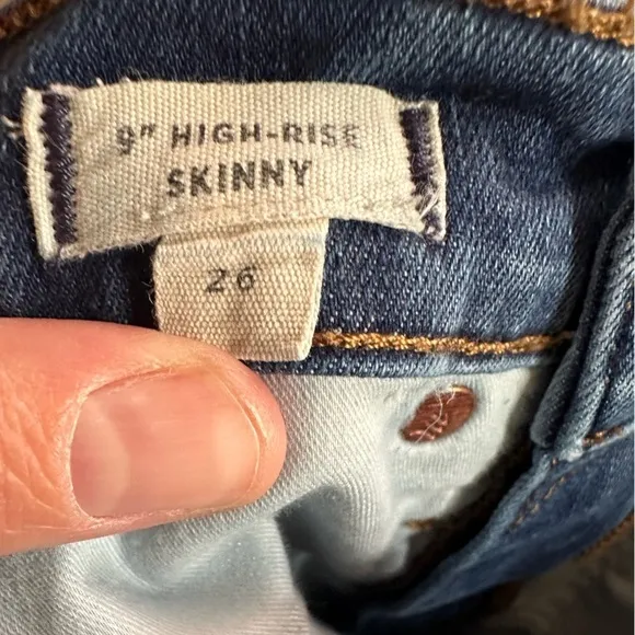 Madewell 9” High Rise Skinny Jeans Size 26