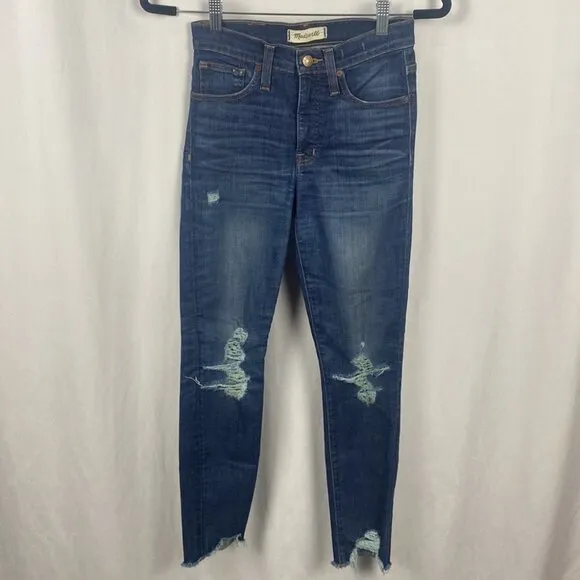 Madewell 9&quot; High-Rise Skinny Jeans: Destructed Edition
