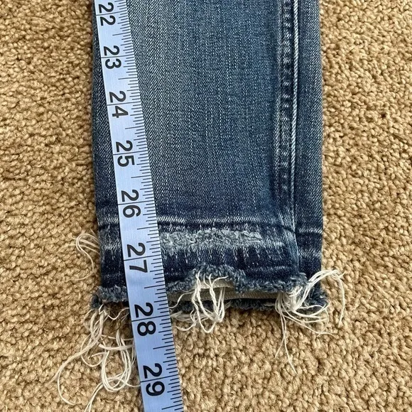 Madewell 9&quot; High-Rise‎ Skinny Jeans in York Wash Rip and Repair Edition S…