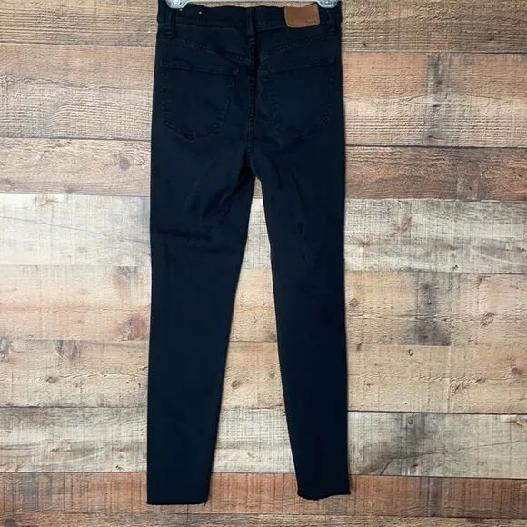 Madewell 9&quot; High Riser Skinny Skinny Black Jeans Jeggings Size 24