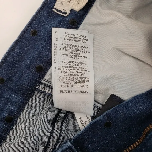 Madewell 9&quot; Mid-Rise Skinny Jeans: Flocked Dots Edition