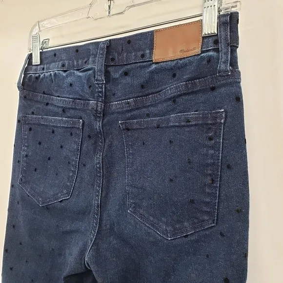 Madewell 9&quot; Mid-Rise Skinny Jeans: Flocked Dots Edition