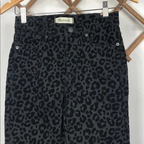 Madewell Flocked Leopard Jeans Size 23