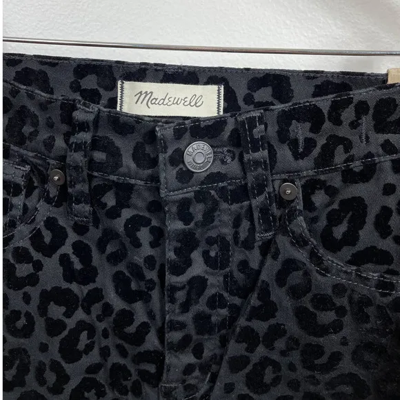 Madewell Flocked Leopard Jeans Size 23