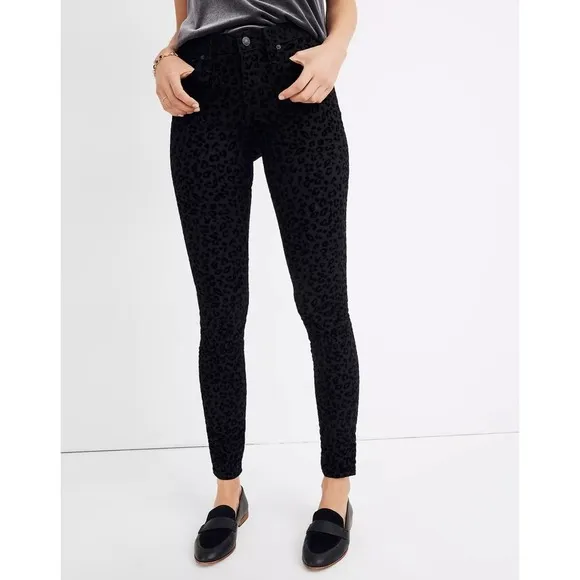 Madewell Flocked Leopard Jeans Size 23