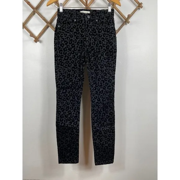 Madewell Flocked Leopard Jeans Size 23