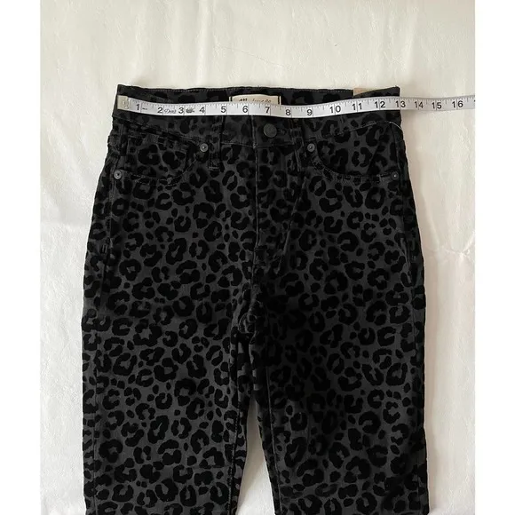 Madewell Flocked Leopard Jeans Size 23