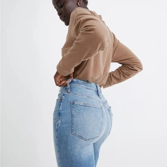 Madewell New The Curvy Perfect Vintage Jean Denman Wash Ripped Edition NWT 24