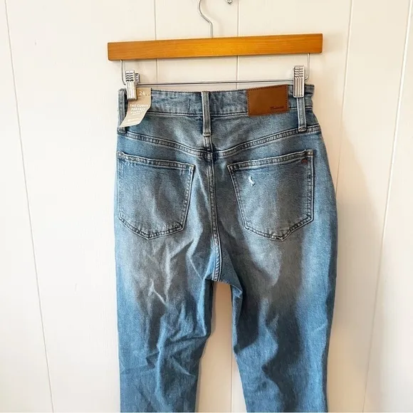 Madewell New The Curvy Perfect Vintage Jean Denman Wash Ripped Edition NWT 24