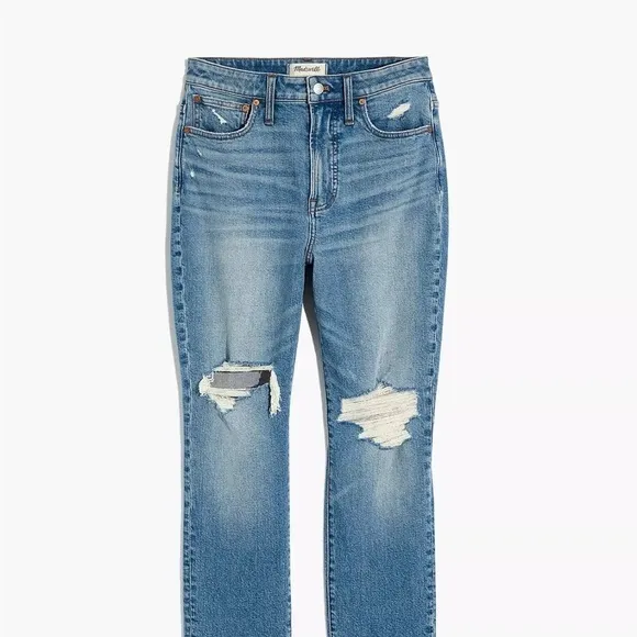Madewell New The Curvy Perfect Vintage Jean Denman Wash Ripped Edition NWT 24
