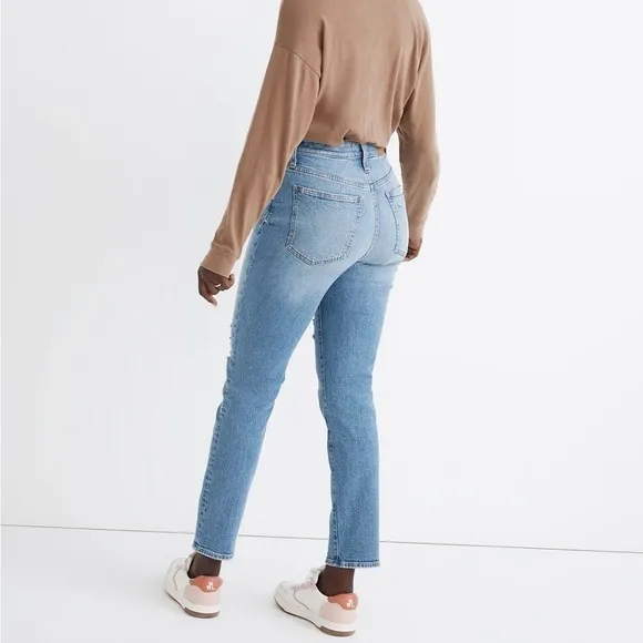 Madewell New The Curvy Perfect Vintage Jean Denman Wash Ripped Edition NWT 24