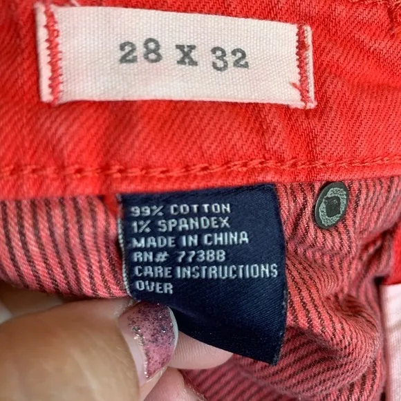 Madewell Red Skinny Skinny Jeans
