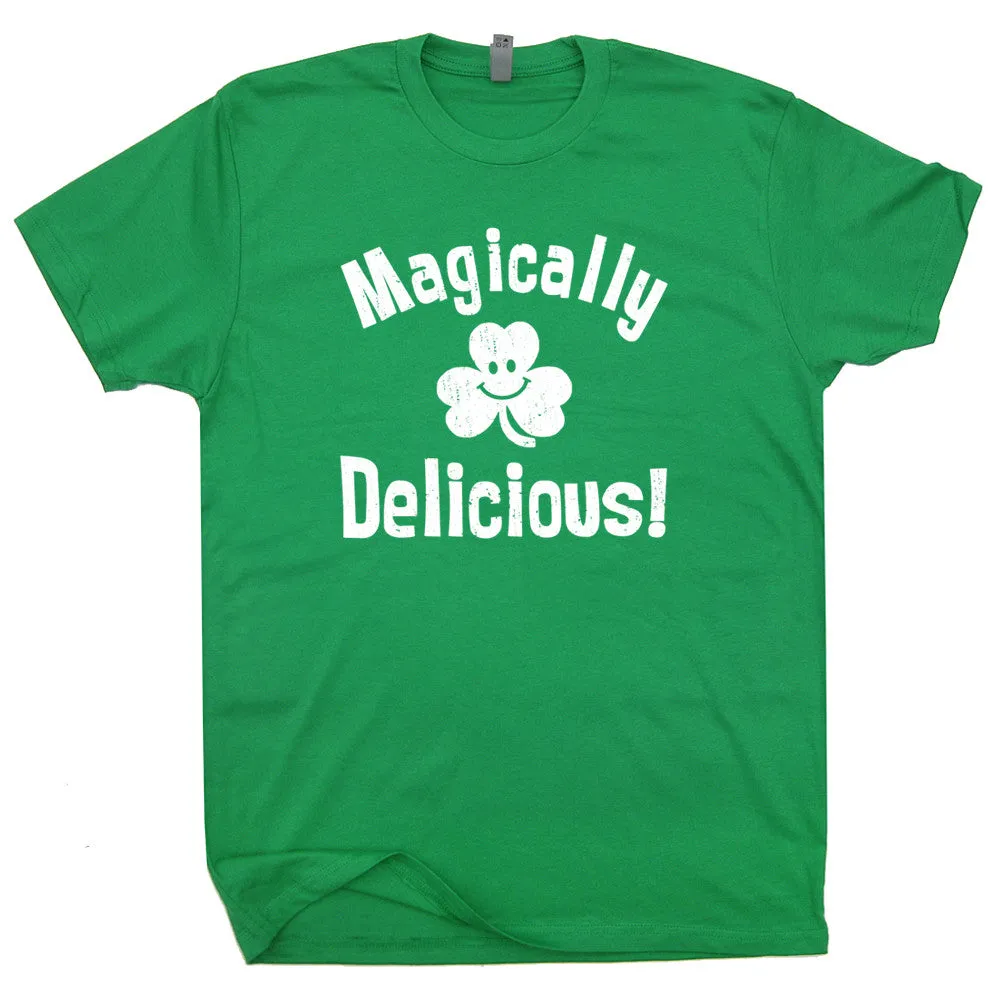 Magically Delicious T Shirt Funny Irish Saying T Shirt Lucky Charms 80s Cereal Tee