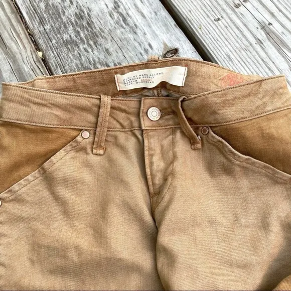 𝅺marc JACOBS Neutral brass Skinny Jeans rare