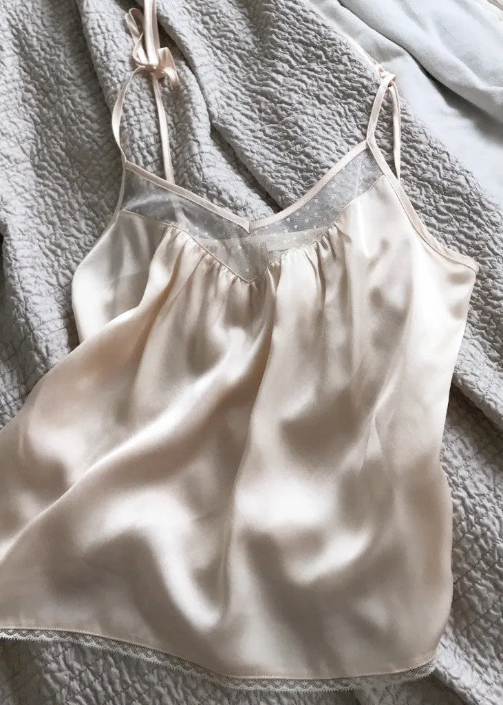 Marlow Tank in Blush Silk
