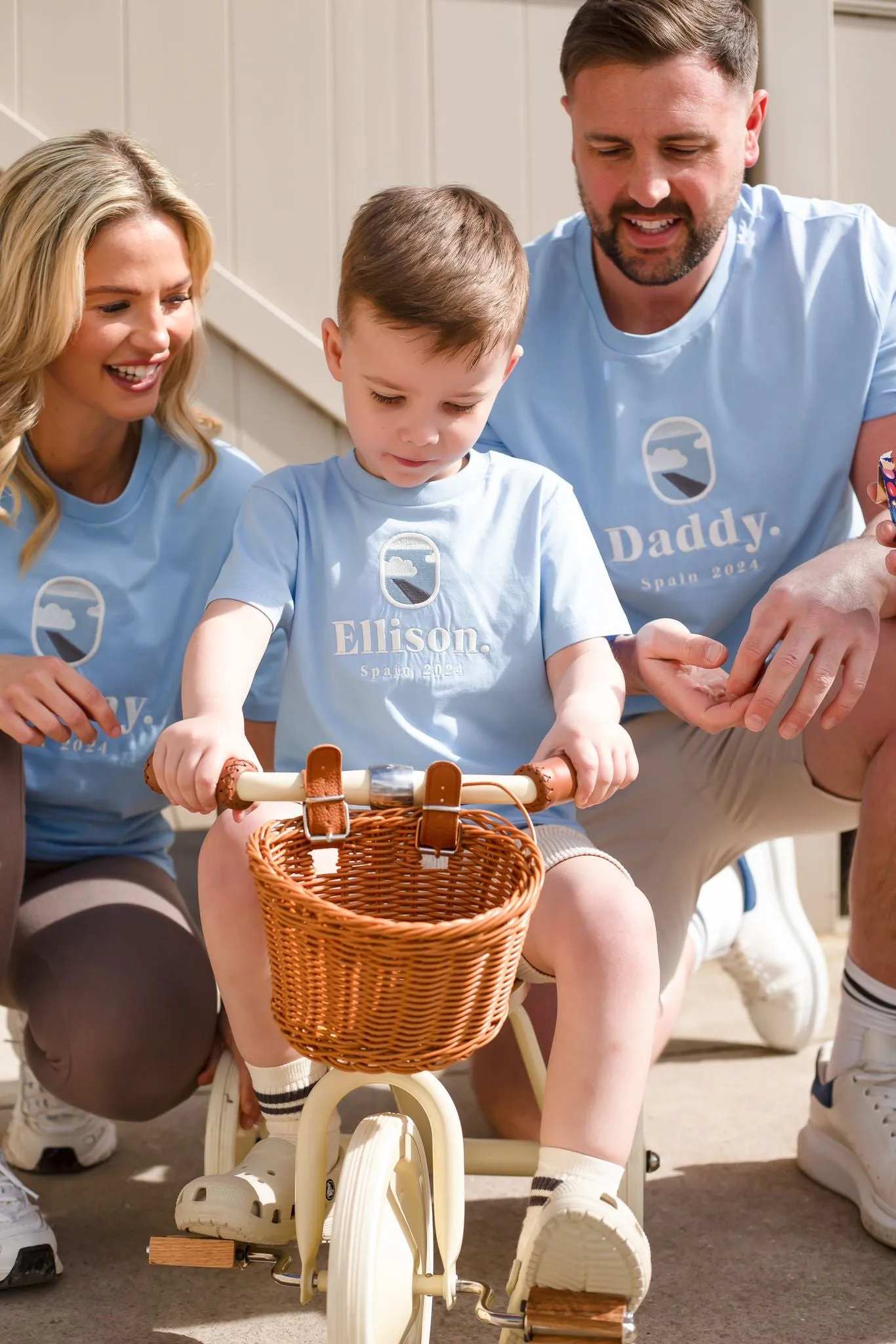 Matching Child holiday T-shirt - embroidered