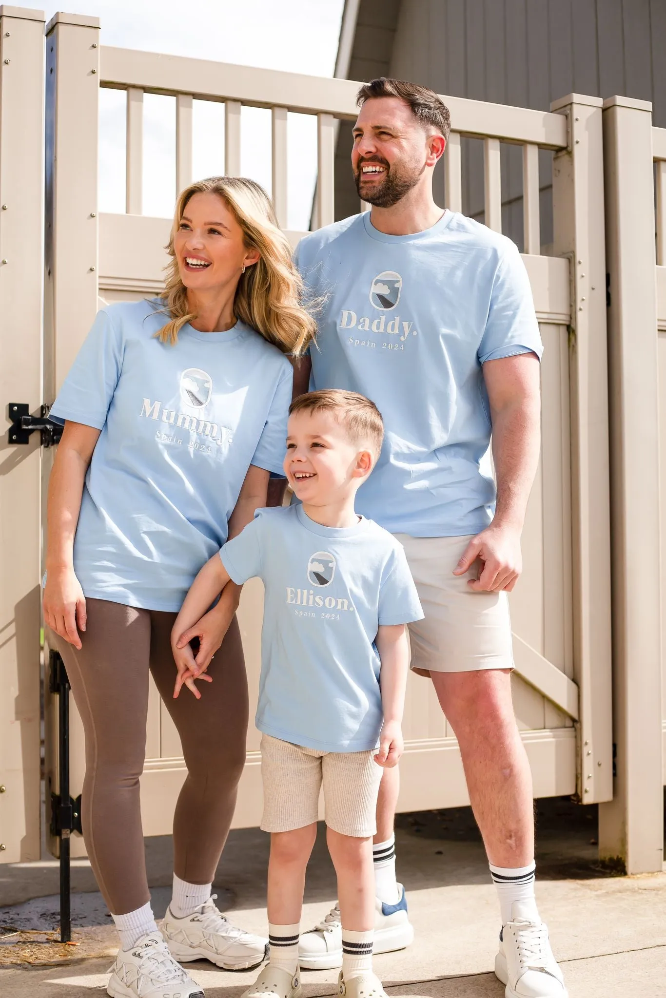Matching Child holiday T-shirt - embroidered
