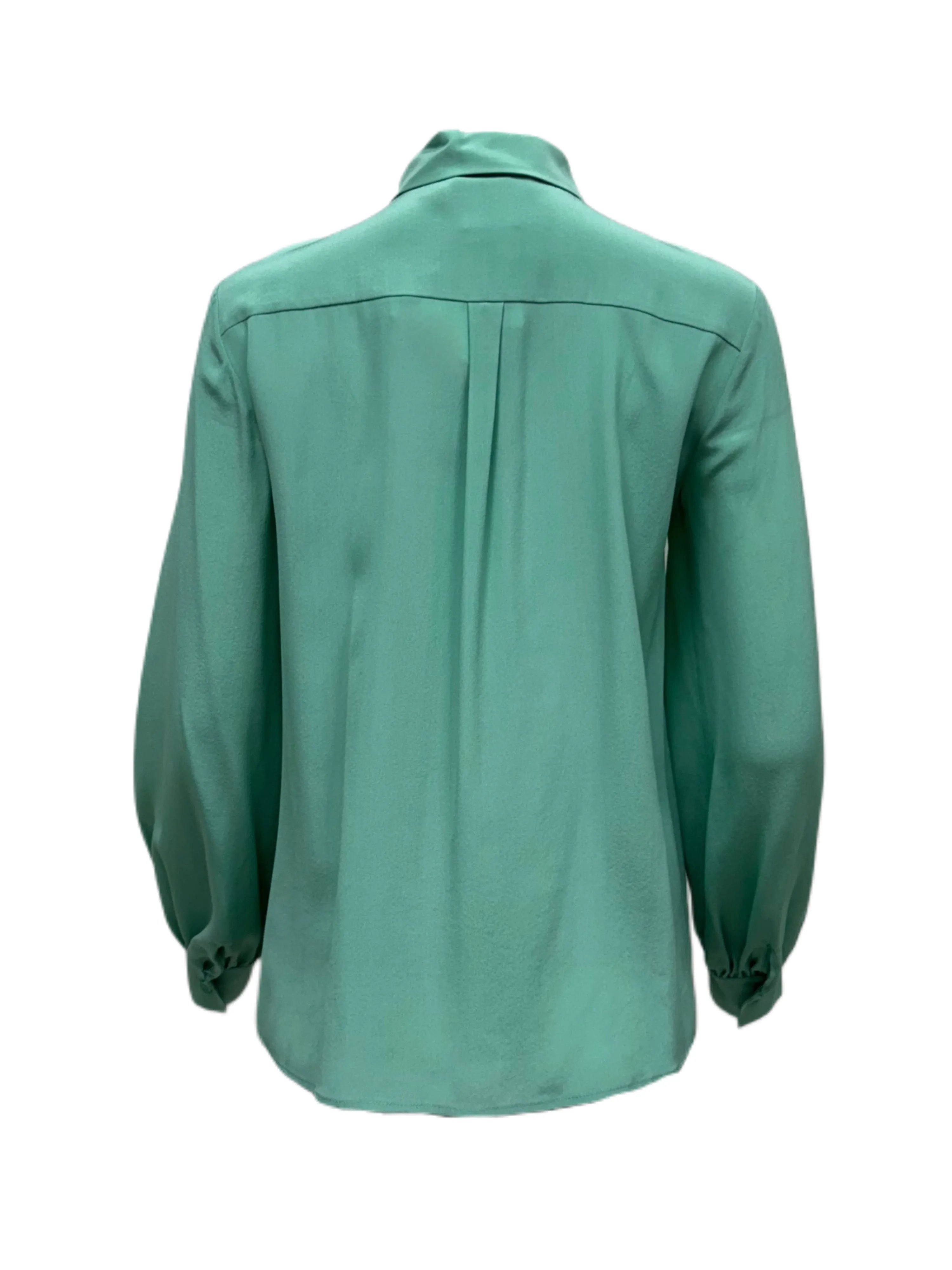 Max Mara Women's Green Geo Button Closure Shirt NWT