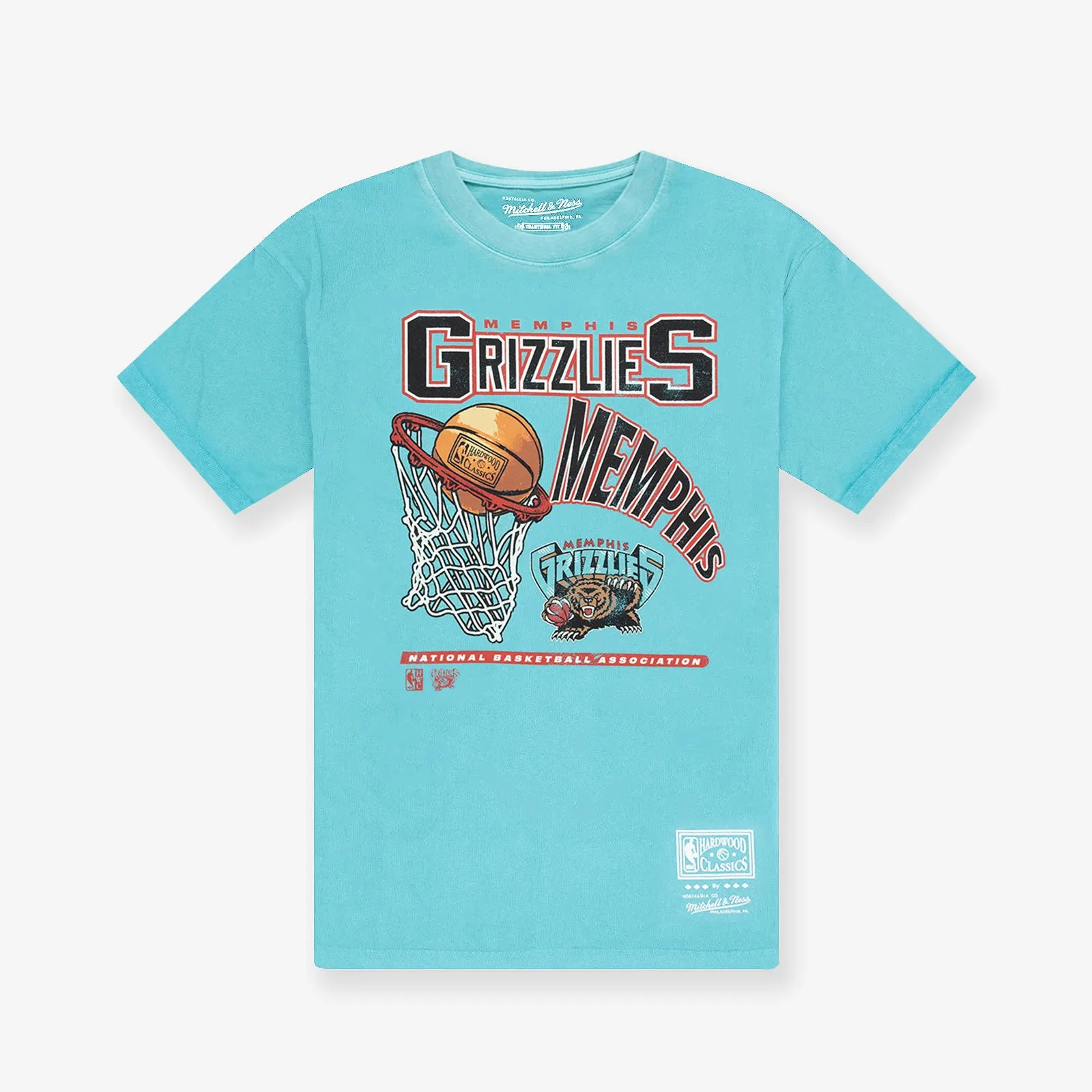 Memphis Grizzlies Hoop Tee - Faded Teal