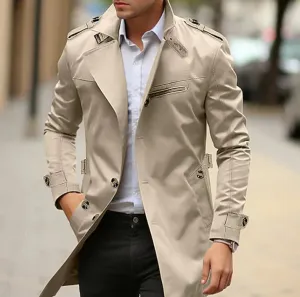 Men's stylish spring trench coat