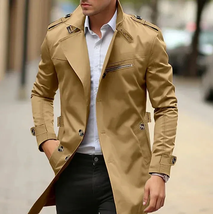 Men's stylish spring trench coat