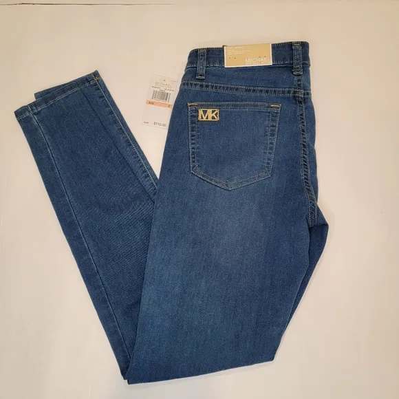 Michael Kors Izzy Skinny Jeans Size 2 NWT! MEDIUM Wash