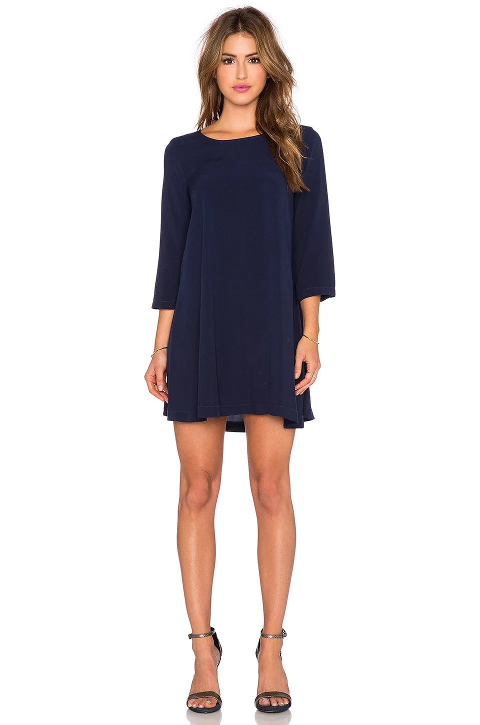 Michael Stars Rayon 3/4 Sleeve Mini Dress | SALE